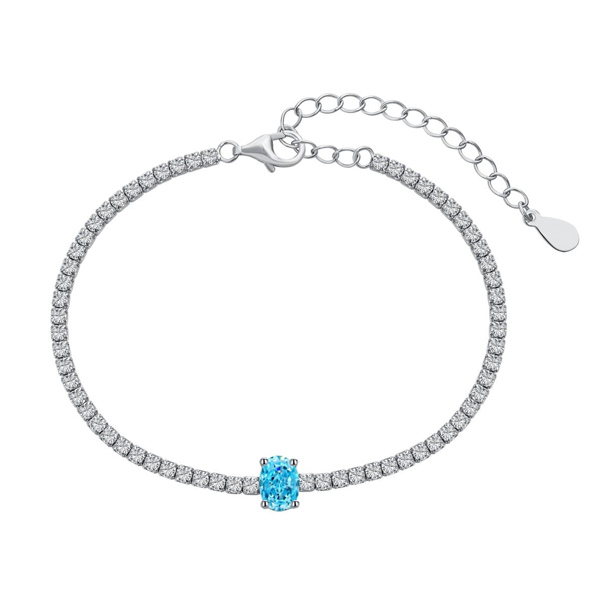 [Am jewelry]0.75 Carat Exquisite Oval Cut Daily Bracelet