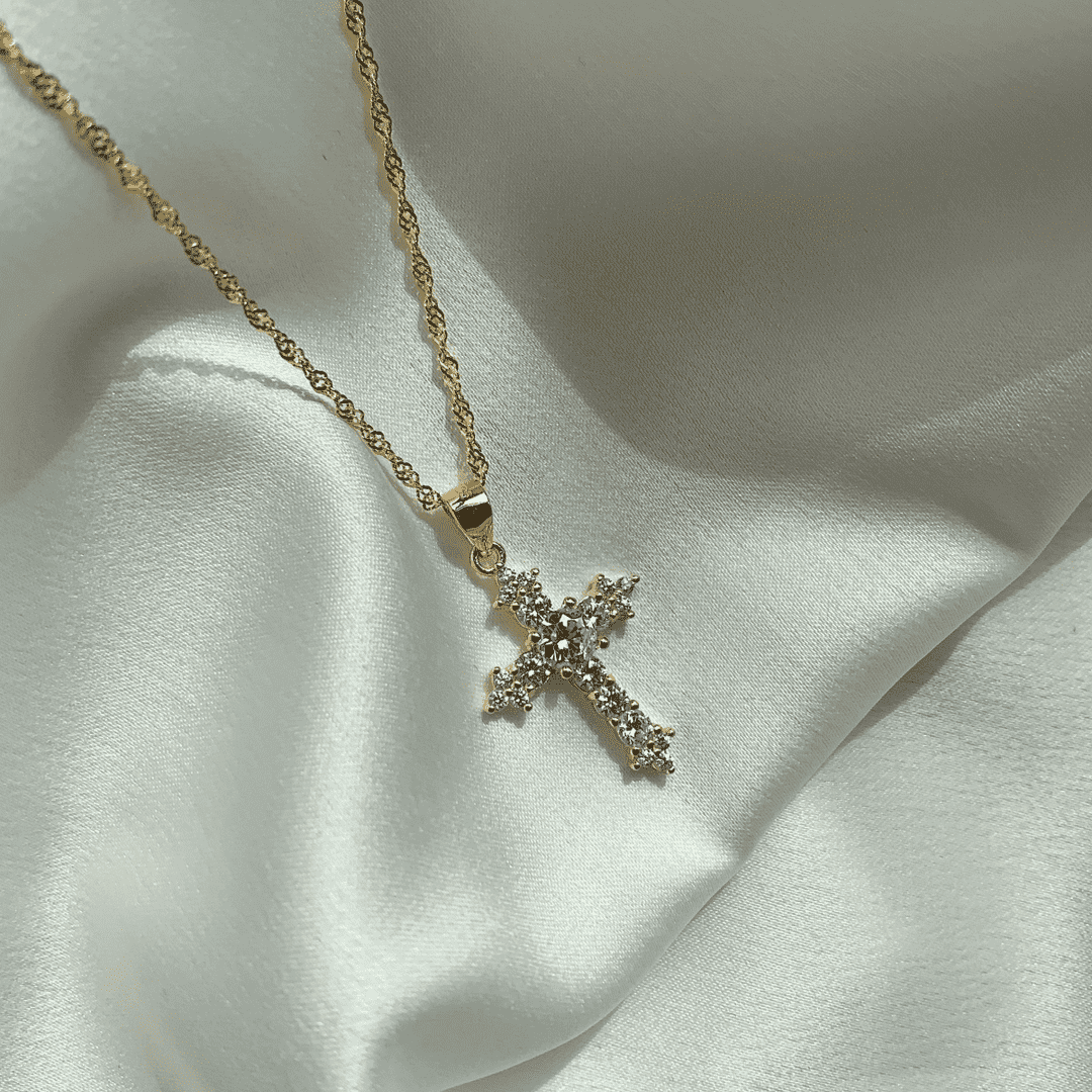 [Am jewelry]Delicate Cross Shape Necklace