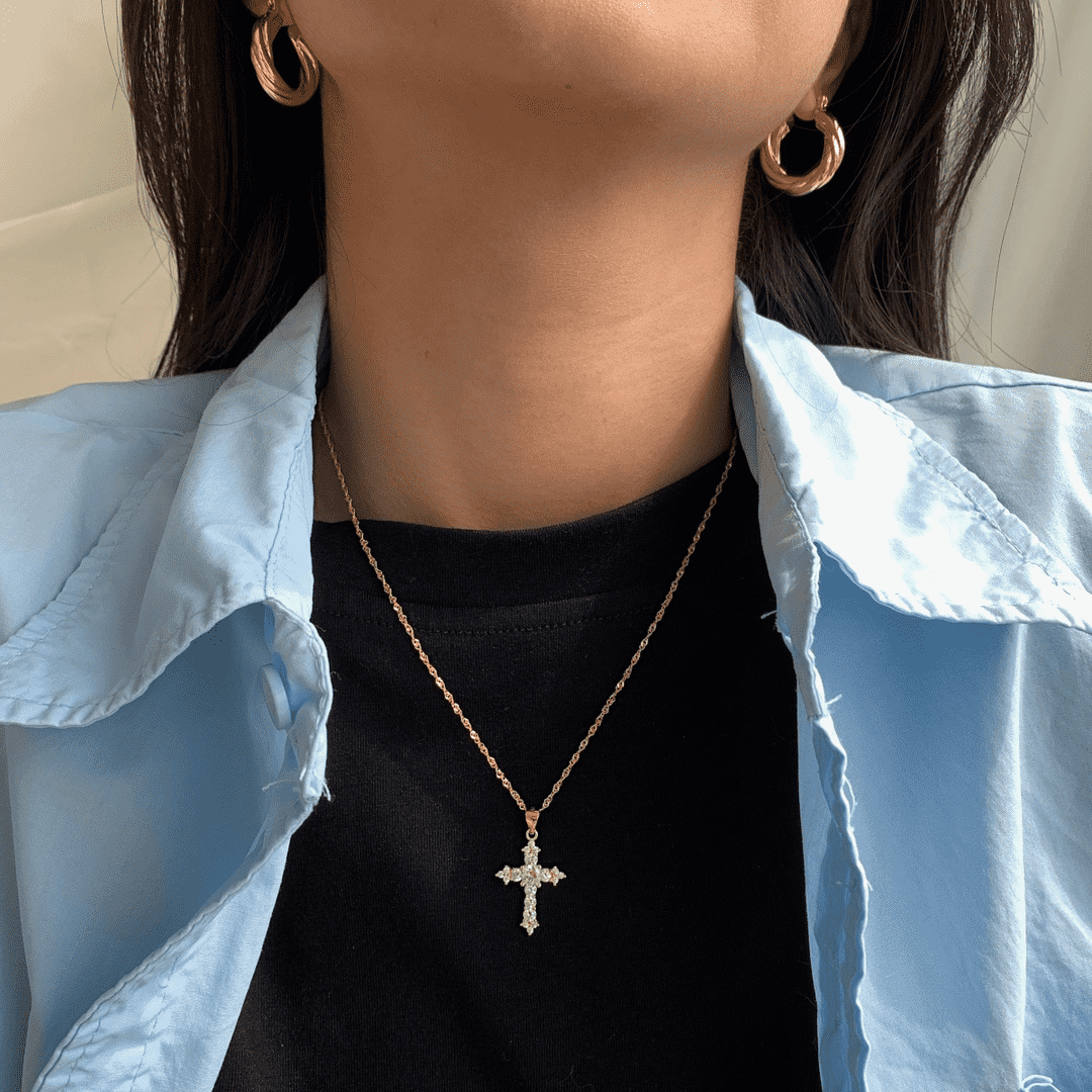 [Am jewelry]Delicate Cross Shape Necklace