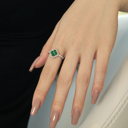[Am jewelry]Four Leaf Clover Flower Design Ring