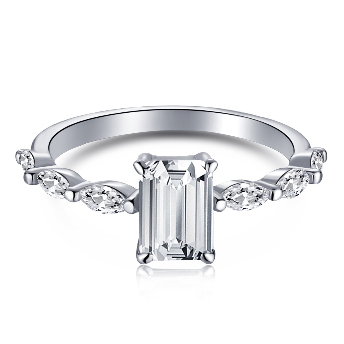[Am jewelry]1.0 Carat Dainty Resplendent Radiant Cut Daily Ring