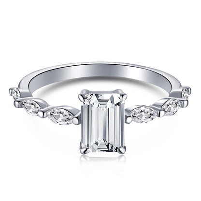 [Am jewelry]1.0 Carat Dainty Resplendent Radiant Cut Daily Ring