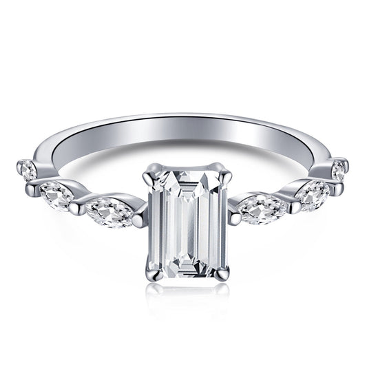 [Am jewelry]1.0 Carat Dainty Resplendent Radiant Cut Daily Ring