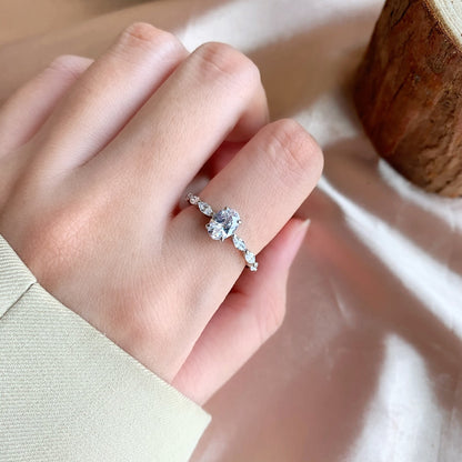 [Am jewelry]0.75 Carat Luxurious Vibrant Elongated Cushion Cut Daily Ring