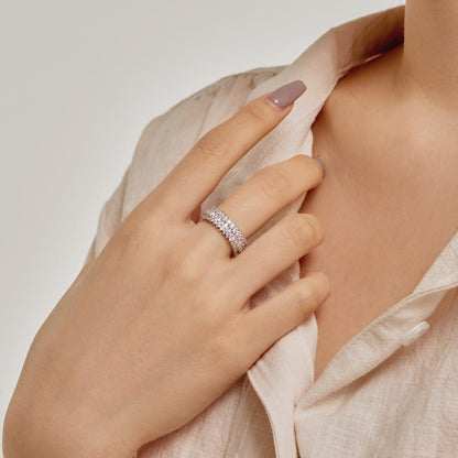[Am jewelry]Ornate Colorful Radiant Cut Daily Ring