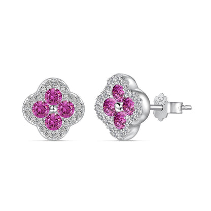 [Am jewelry]Four-Leaf Clover Flower Shaped Earrings