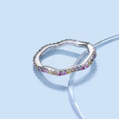 [Am jewelry]Dainty Colorful Round Cut Party Ring
