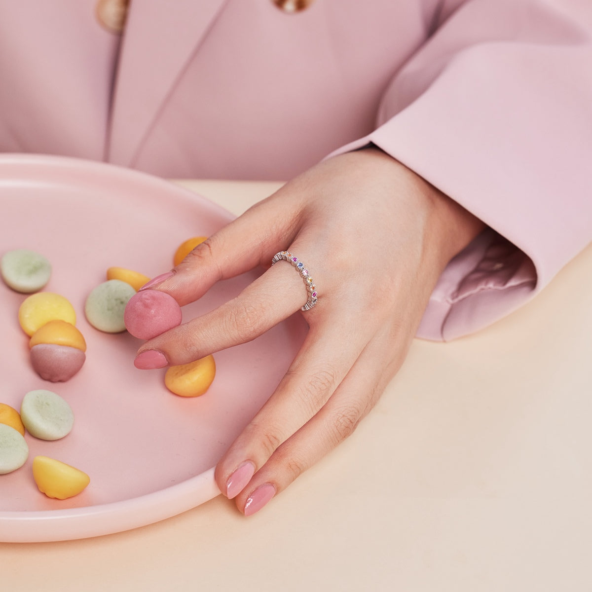 [Am jewelry]Unique Scintillating Round Cut Daily Ring