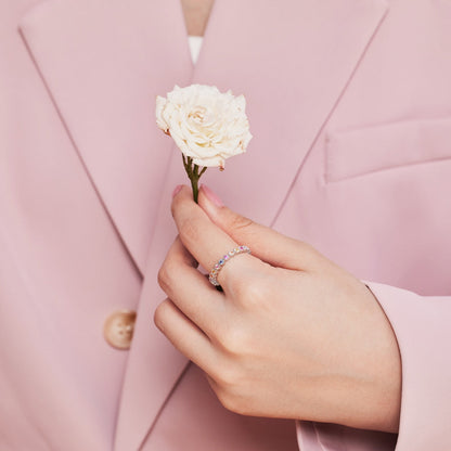 [Am jewelry]Unique Scintillating Round Cut Daily Ring