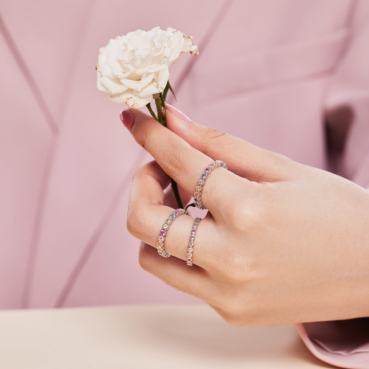 [Am jewelry]Unique Scintillating Round Cut Daily Ring