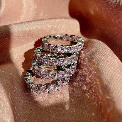 [Am jewelry]Eternity Round Cut Tennis Ring