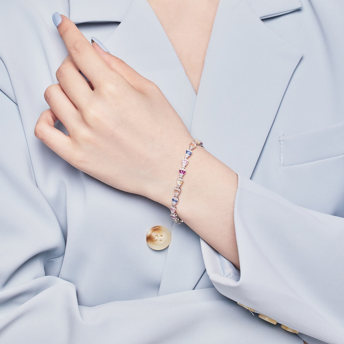 [Am jewelry]Radiant Water Drop Shape Daily Bracelet