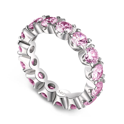 [Am jewelry]Eternity Round Cut Tennis Ring
