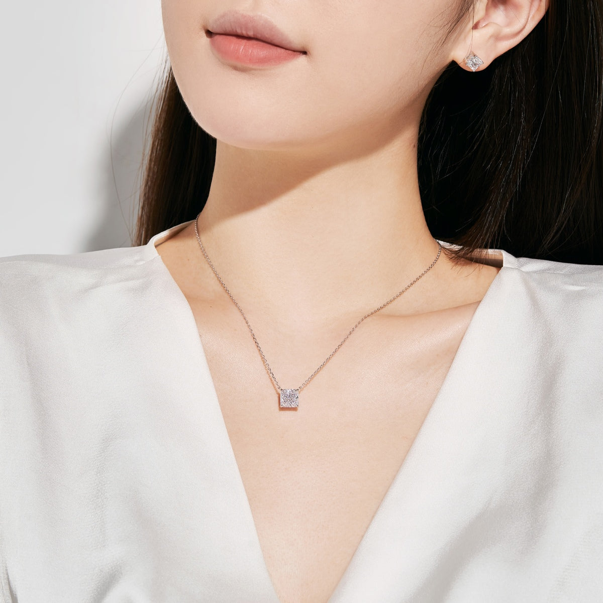 [Am jewelry]1.0 Carat Radiant Princess Cut Wedding Earrings