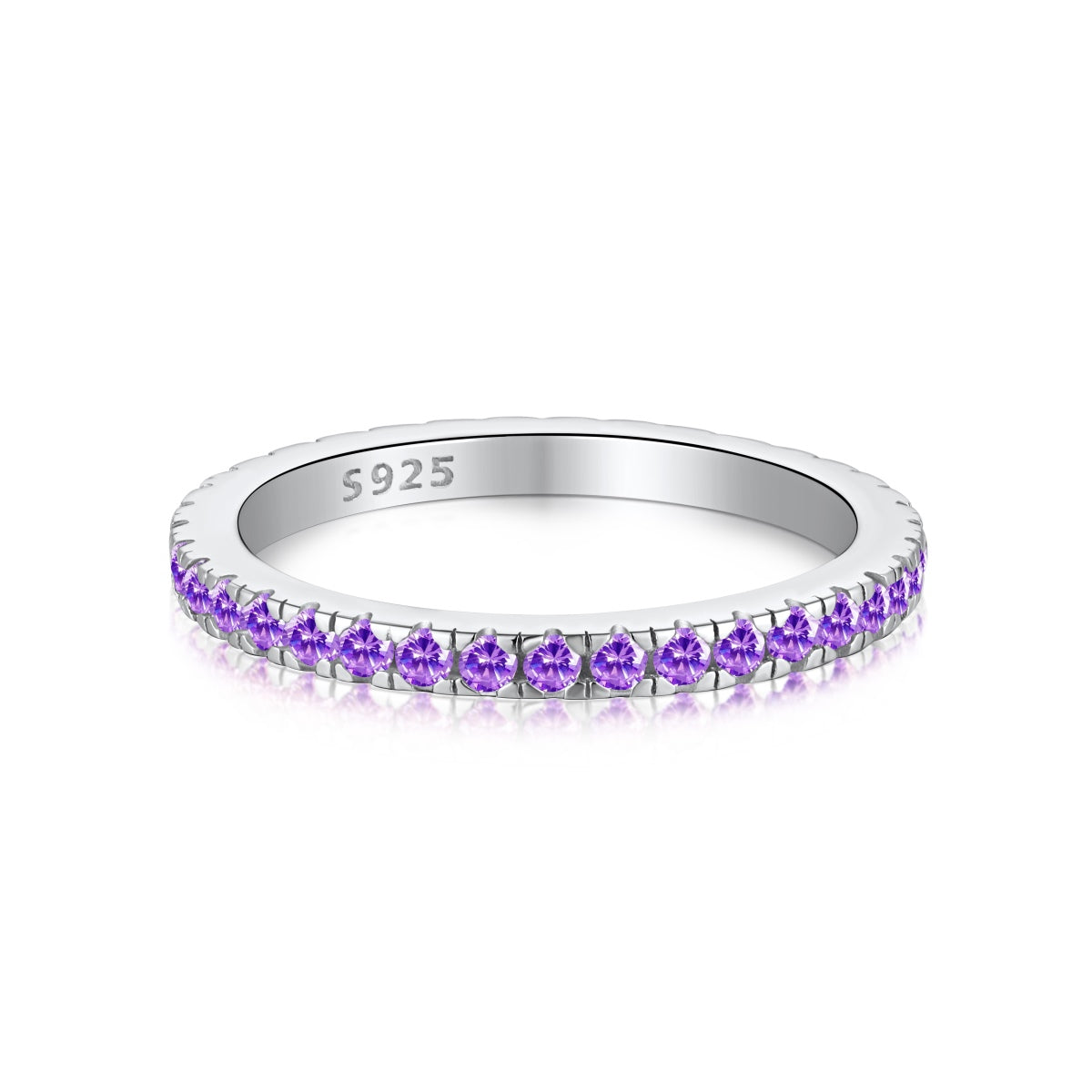 [Am jewelry]Delicate Sparkling Round Cut Daily Ring