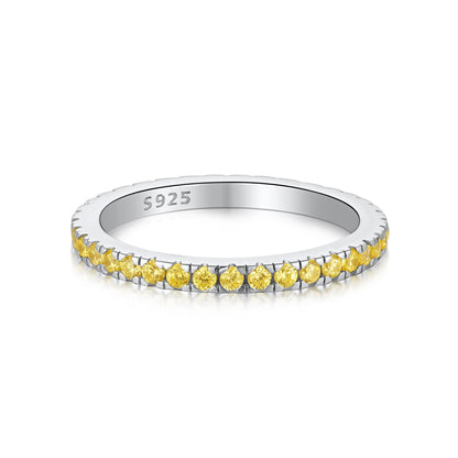 [Am jewelry]Delicate Sparkling Round Cut Daily Ring