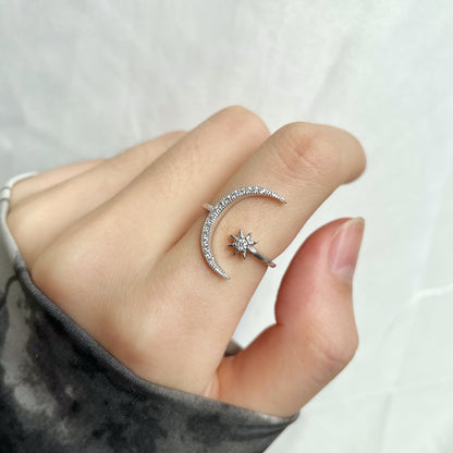 [Am jewelry]Eternity Moon & Star Ring