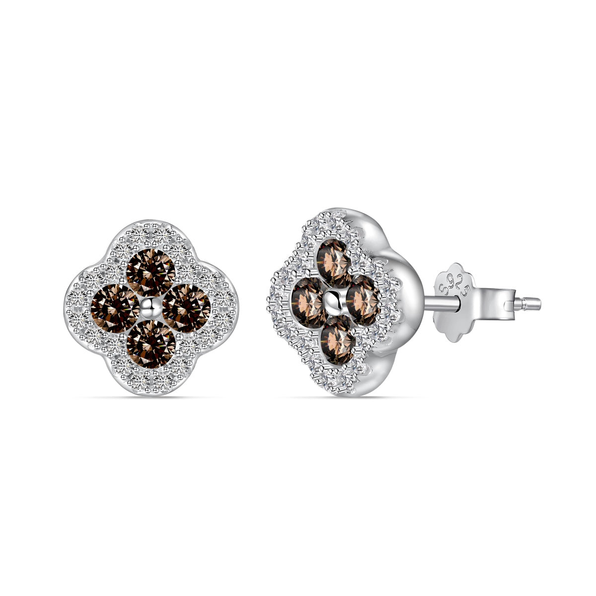[Am jewelry]Four-Leaf Clover Flower Shaped Earrings