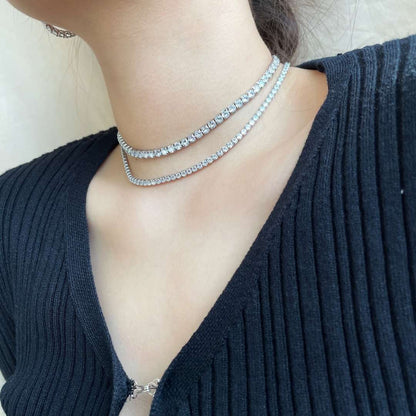 [Am jewelry]Elegant Tennis Chain Necklace