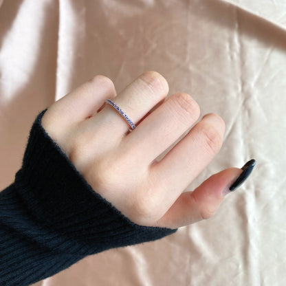 [Am jewelry]Delicate Sparkling Round Cut Daily Ring