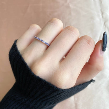 [Am jewelry]Delicate Sparkling Round Cut Daily Ring