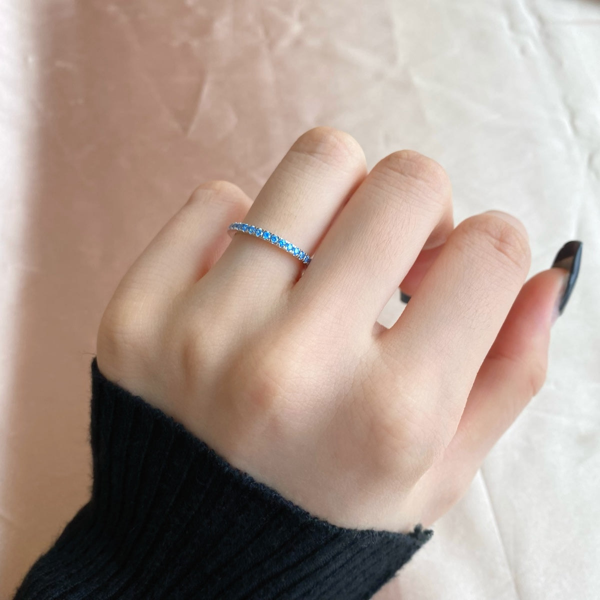 [Am jewelry]Delicate Sparkling Round Cut Daily Ring