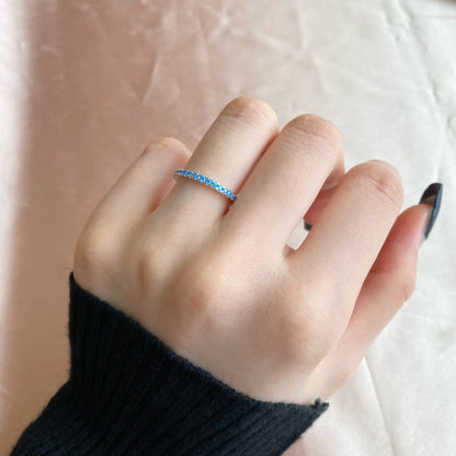 [Am jewelry]Delicate Sparkling Round Cut Daily Ring