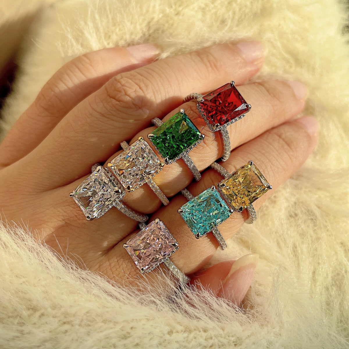 [Am jewelry]4.0 Carat Luxurious Engagement Ring