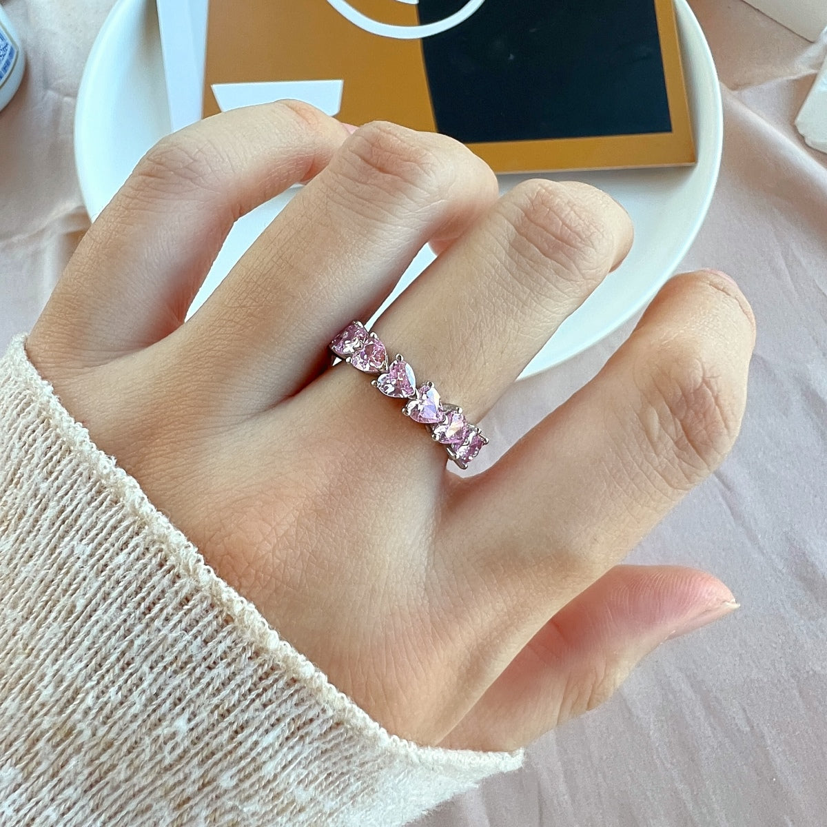 [Am jewelry]0.25 Carat Radiant Romance Heart Cut Lover Ring