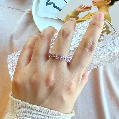 [Am jewelry]Eternity Round Cut Tennis Ring