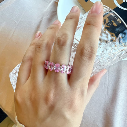 [Am jewelry]Dainty Elongated Cushion Cut Tennis Ring