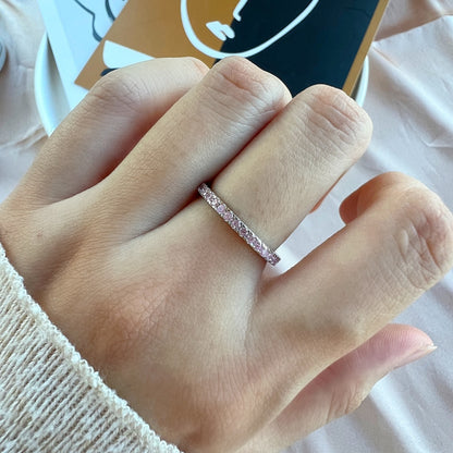 [Am jewelry]Delicate Sparkling Round Cut Daily Ring