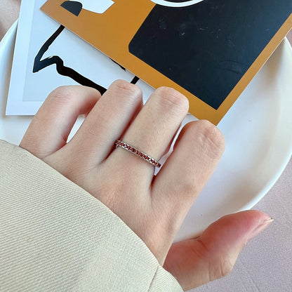 [Am jewelry]Delicate Sparkling Round Cut Daily Ring