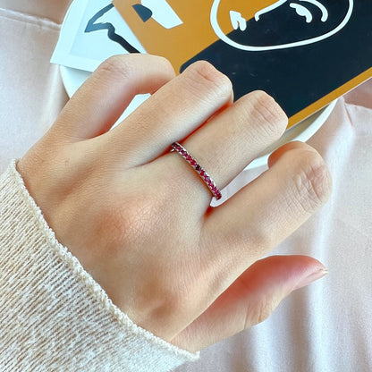 [Am jewelry]Delicate Sparkling Round Cut Daily Ring