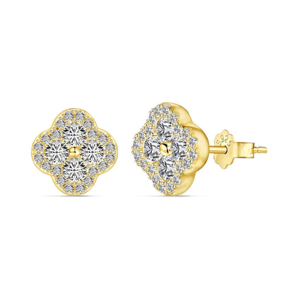[Am jewelry]Four-Leaf Clover Flower Shaped Earrings