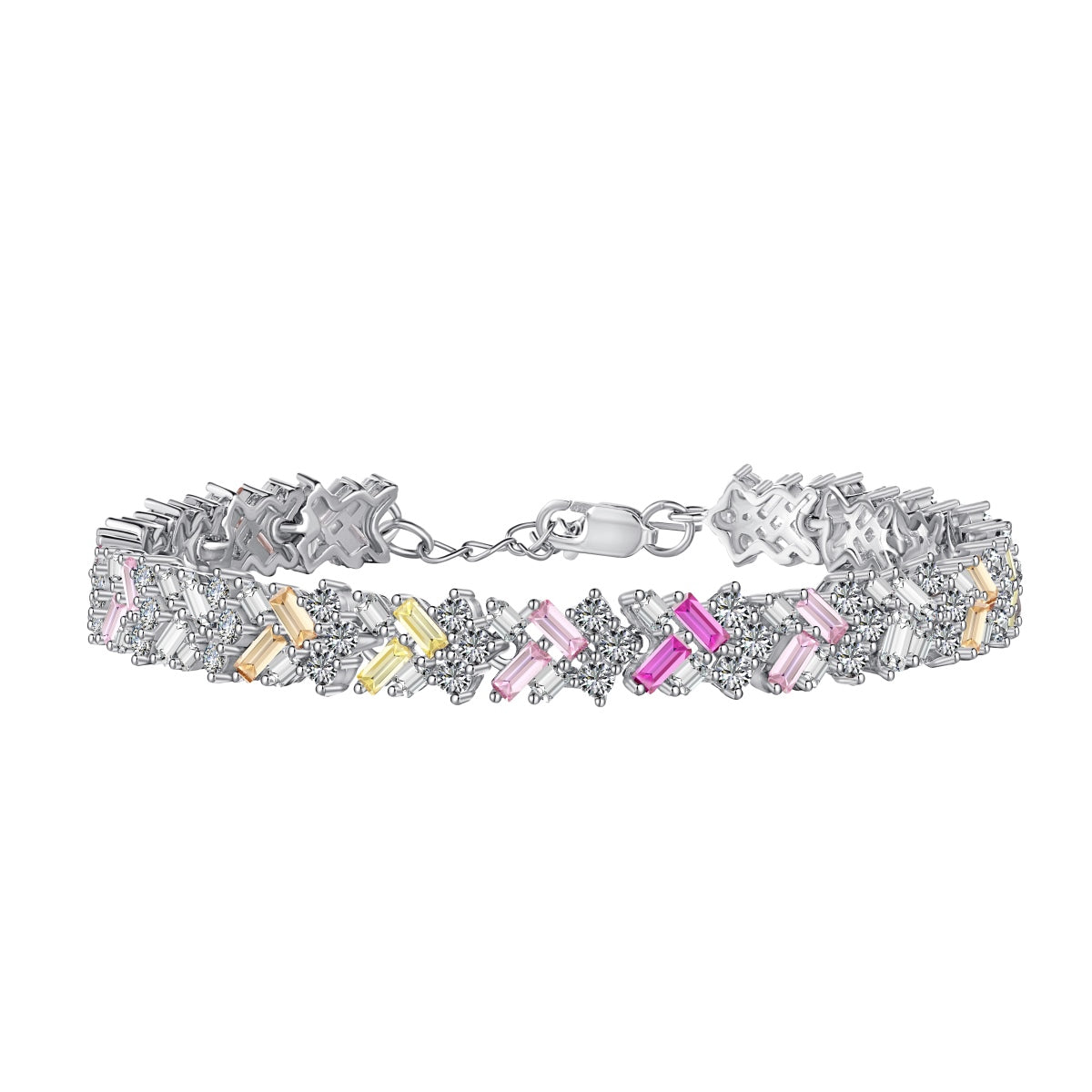 [Am jewelry]Dazzling Unique Multi Shape Daily Bracelet