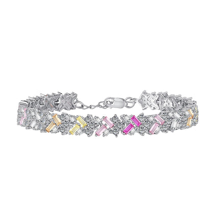 [Am jewelry]Dazzling Unique Multi Shape Daily Bracelet