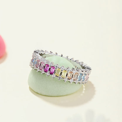 [Am jewelry]Splashy Ornate Emerald Cut Cocktail Ring