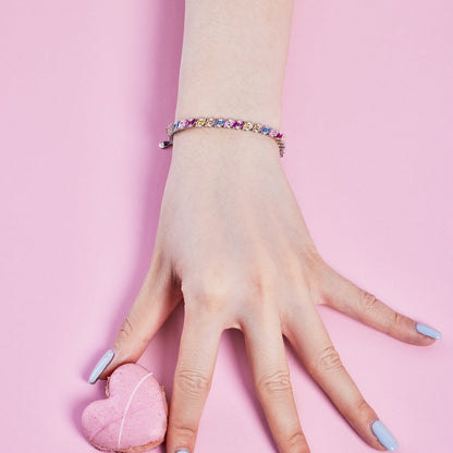 [Am jewelry]Ornate Sparkling Multi Cut Party Bracelet
