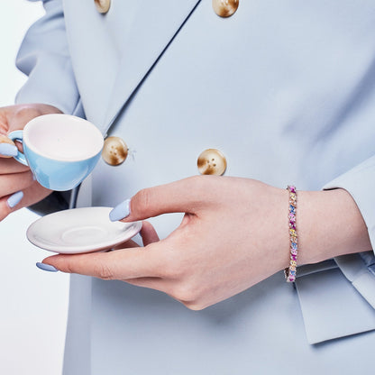 [Am jewelry]Ornate Sparkling Multi Cut Party Bracelet
