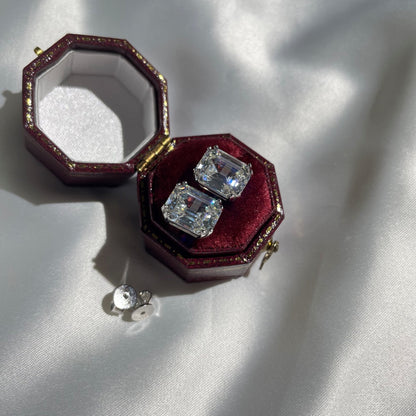 [Am jewelry]Dazzling Square Shape Earrings