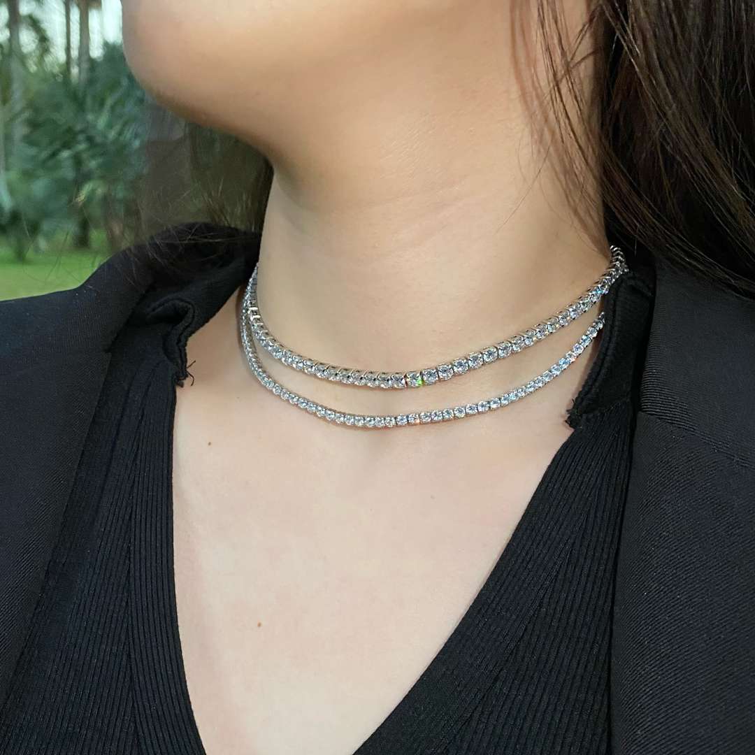 [Am jewelry]Elegant Tennis Chain Necklace