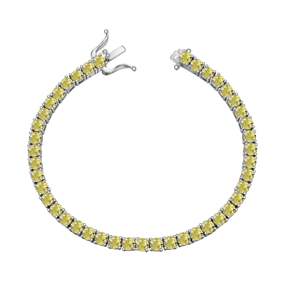 [Am jewelry]Ornate Dazzling Round Cut Tennis Bracelet