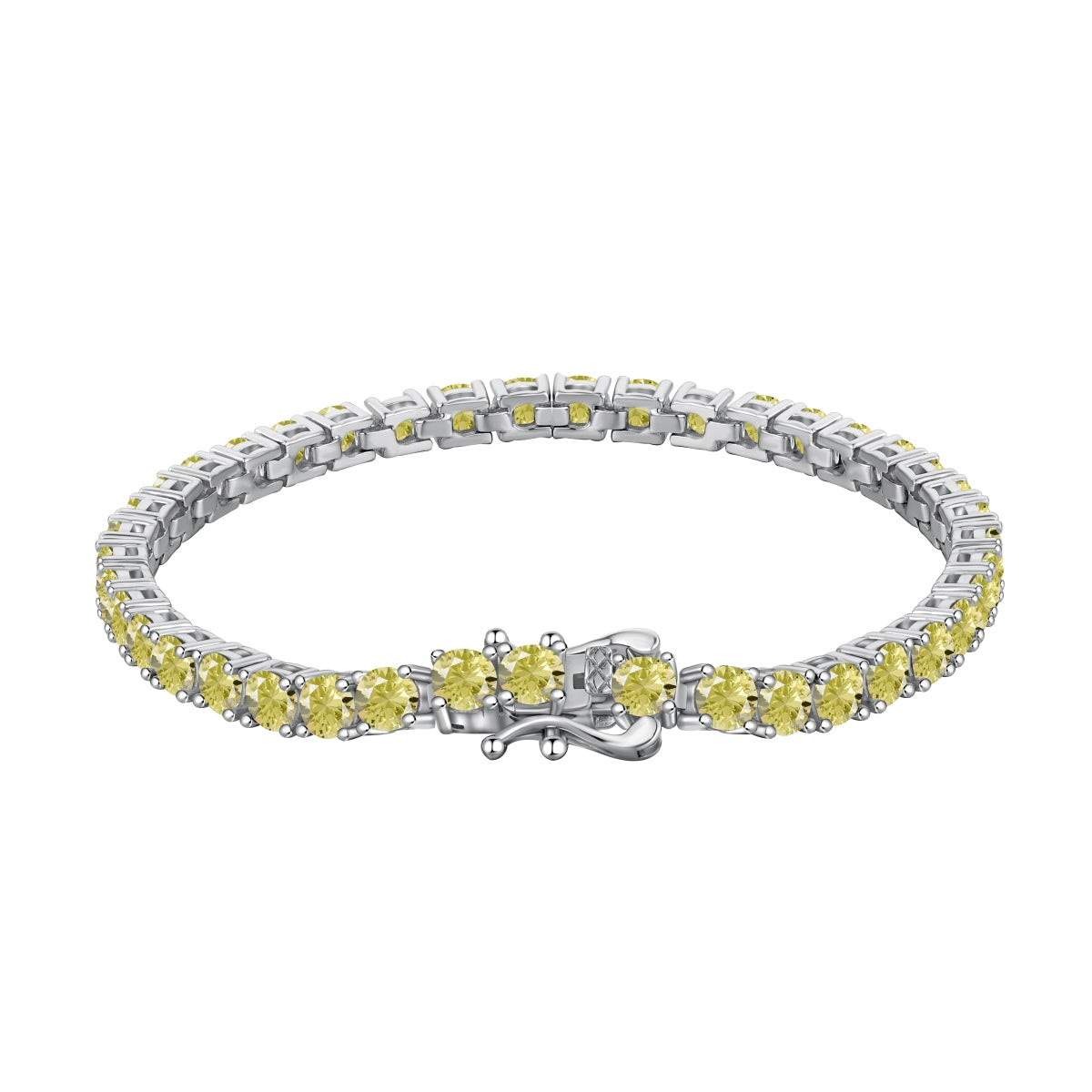 [Am jewelry]Ornate Dazzling Round Cut Tennis Bracelet