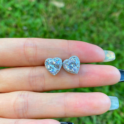 [Am jewelry]Sparkling Heart Shape Lover Earrings