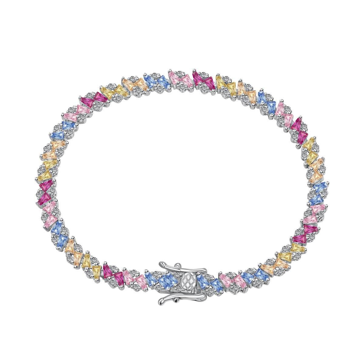 [Am jewelry]Ornate Sparkling Multi Cut Party Bracelet