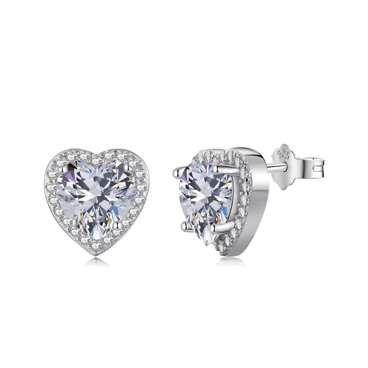 [Am jewelry]Sparkling Heart Shape Lover Earrings