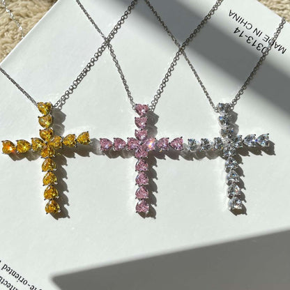 [Am jewelry]Radiant Cross Shape Necklace