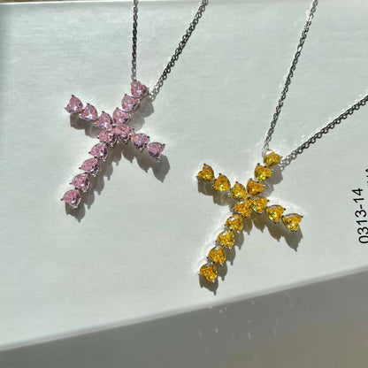 [Am jewelry]Radiant Cross Shape Necklace