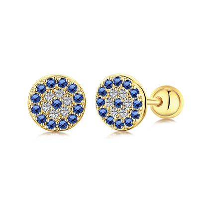 [Am jewelry]Devil's Eye Ear Bone Nail Earrings